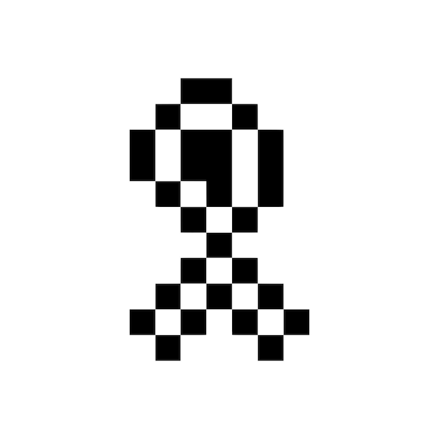 abstract shape retro pixel art