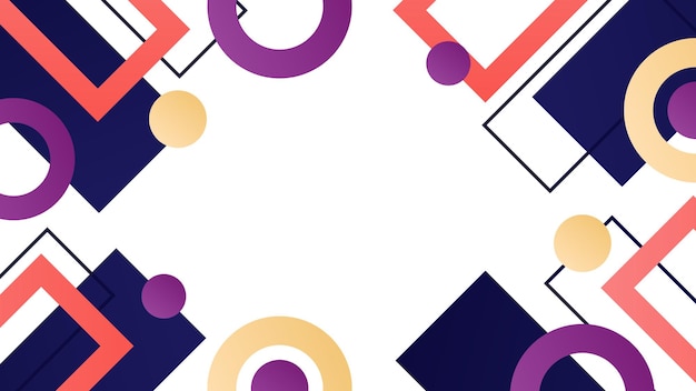 Abstract shapes geometric background colorful template design