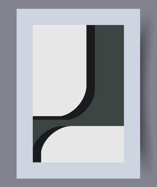 Abstract shapes geometric elements wall art print