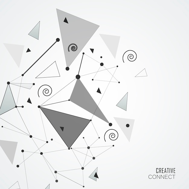 Abstract shapes pattern in trendy style Contemporary art Minimal geometric background Vector design element