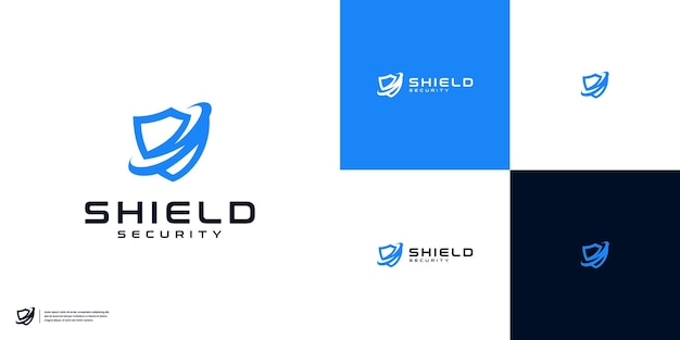 Abstract shield logo design inspiration