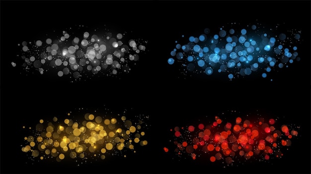 Abstract shiny gold bokeh design element