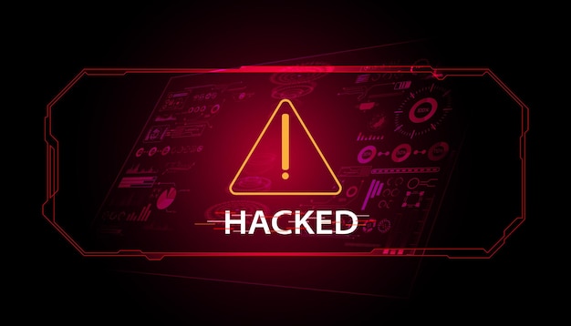 abstract signal or are warned that it has been hacked by viruses malware or hackers