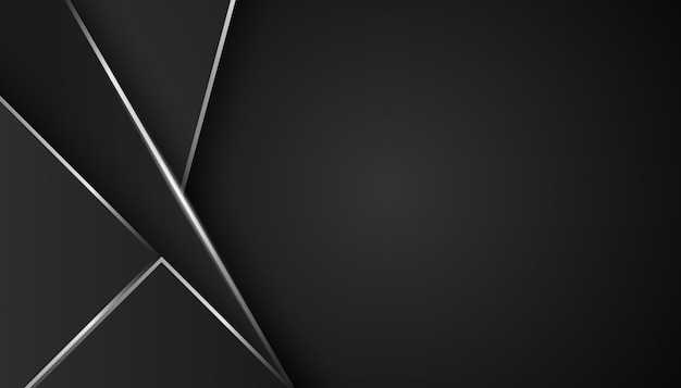 Abstract silver light on dark luxury background