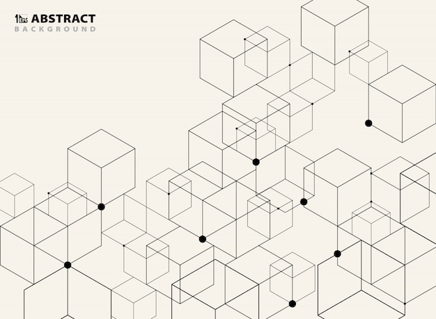Abstract simple black geometric model background. 