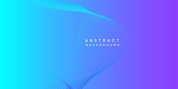 Abstract sky bluepurple digital future technology geometric flowing line background Pinkblue gradient smooth wave lines web banner background for cover flyer card header poster website