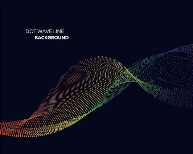 Abstract spectrum gradient wave, dot line, futuristic style background