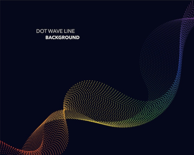 Abstract spectrum gradient wave, dot line, futuristic style background