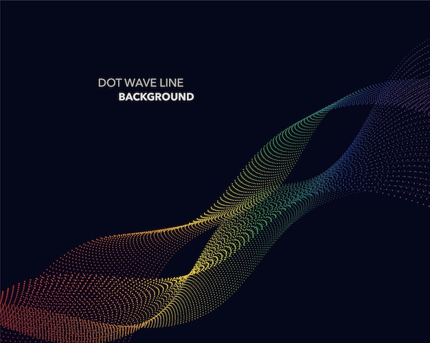 abstract spectrum gradient wave, dot line, futuristic style background