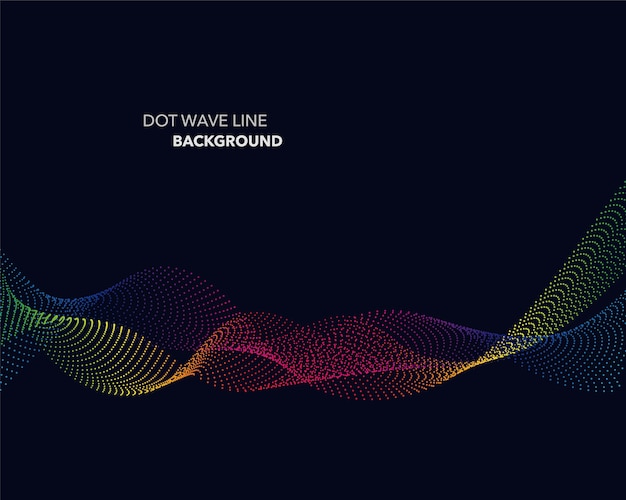 Abstract spectrum gradient wave, dot line, futuristic style background