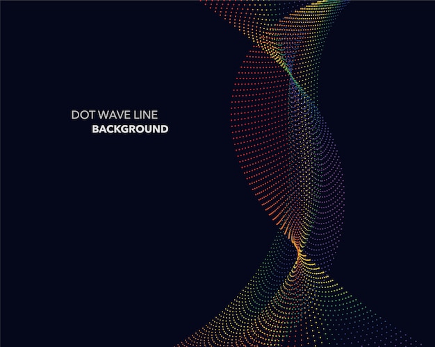 Abstract spectrum gradient wave, dot line, futuristic style background