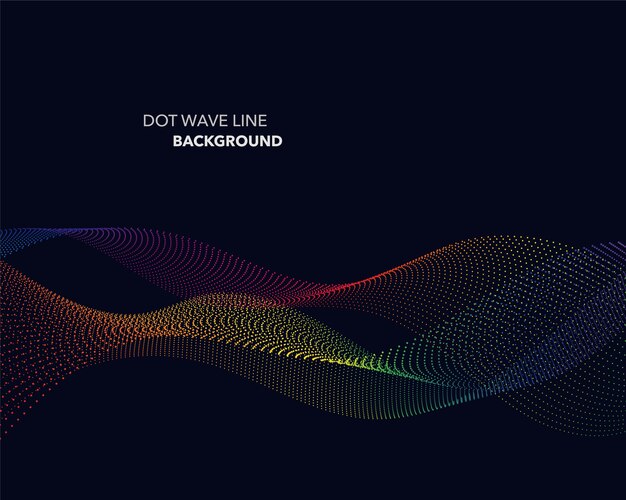 Abstract spectrum gradient wave, dot line, futuristic style background
