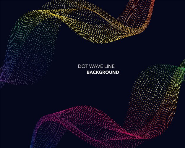 Abstract spectrum gradient wave, dot line, futuristic style background