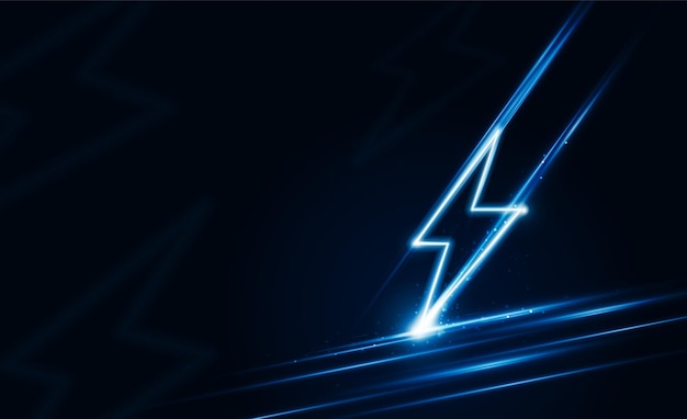 abstract speed lightning bolt out technology background hitech communication concept innovation background vector design