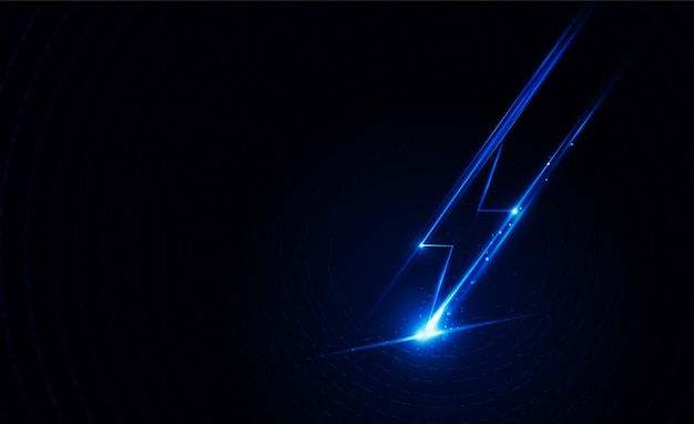 abstract speed lightning bolt out technology background hitech communication concept innovation background vector design