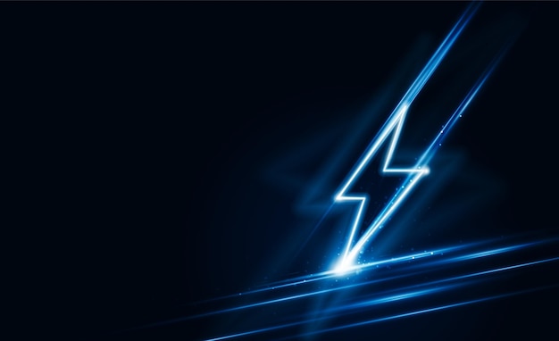 abstract speed lightning bolt out technology background hitech communication concept innovation background vector design