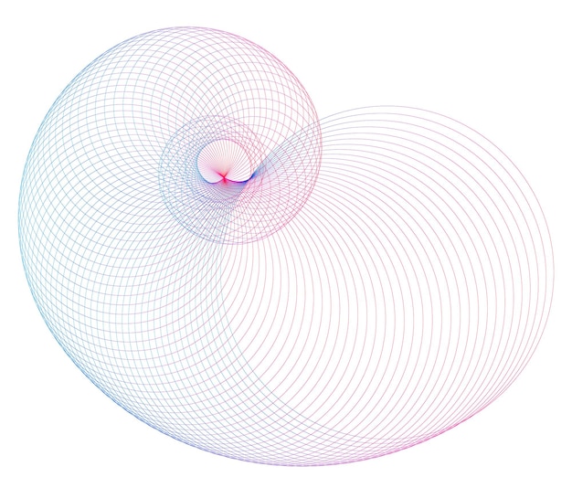 Abstract spiral rainbow design element on white background of twist lines Vector Illustration eps 10 Golden ratio traditional proportions vector icon Fibonacci spiral for elegant business card