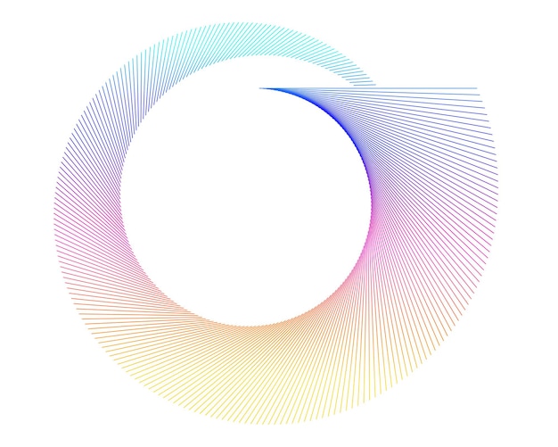 Abstract spiral rainbow design element on white background of twist lines Vector Illustration eps 10 Golden ratio traditional proportions vector icon Fibonacci spiral for elegant business card