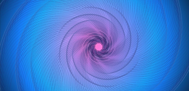 Abstract Spiral Swirl in Blue and Pink Gradient