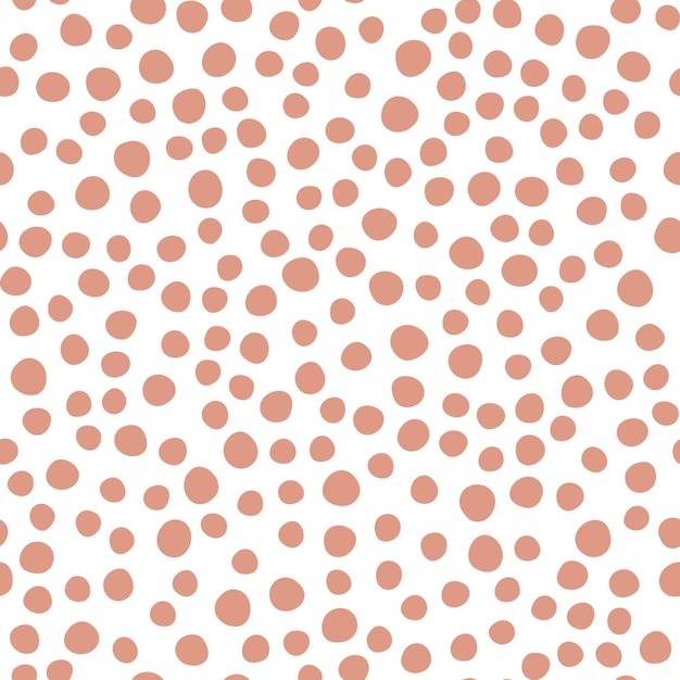 Abstract spotted seamless pattern in pastel colors Brown dotted background