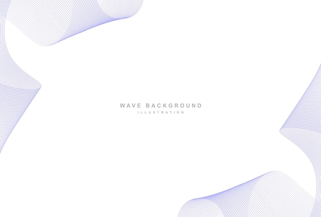 Abstract stylized blue line waves
