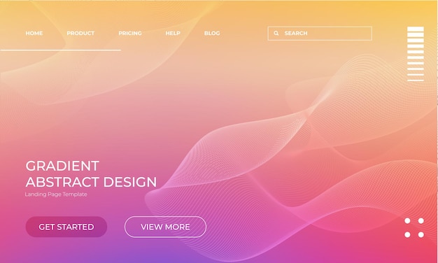 abstract summer ombre vector gradient background for landing page design
