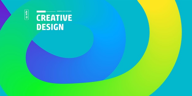 abstract swirling gradient background design template vector eps10