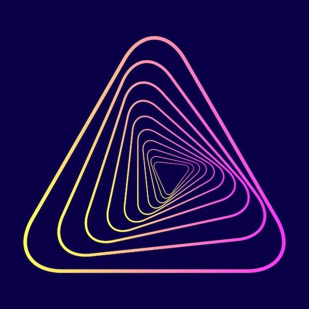 Abstract swirling symbols Twisted wireframe tunnel Curved pink shape Technology glowing logo element
