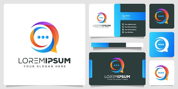 abstract talk logo template