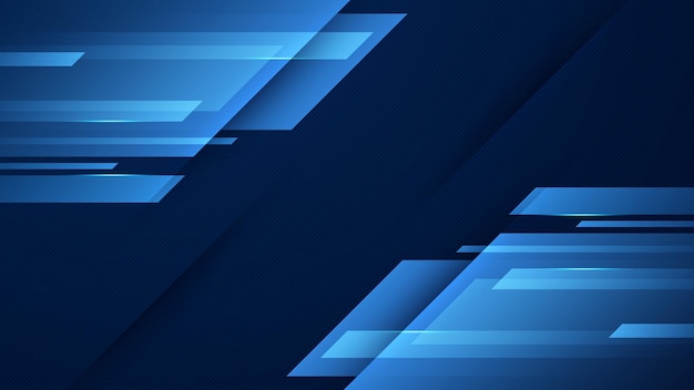 Abstract tech background Futuristic technology interface with arrows lines waves speed lights motion data concept science element cyberspace shapes and connection lines