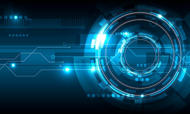 abstract techno futuristic background with luminous circuit system.