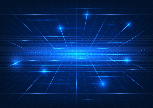 Abstract technology background Grid lines overlay to create an interesting and high tech