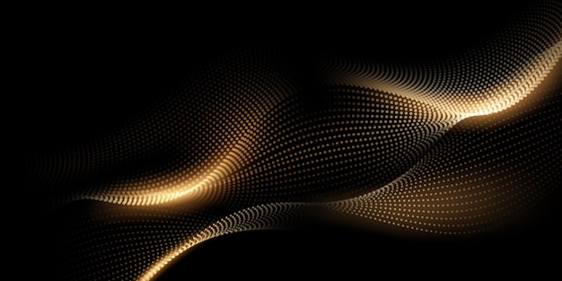 abstract technology background particle wave vector illustration modern design