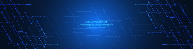Abstract technology background with arrows and lines