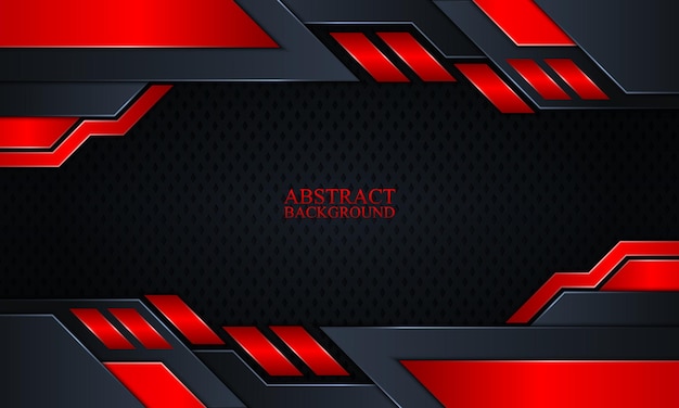 Abstract technology background with dark navy and red glow stripes Vector illustration