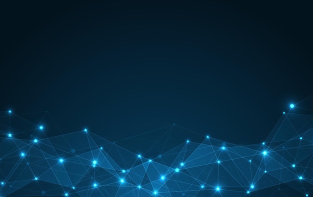 Abstract technology background with dots and lines connection Data and technology concept Internet network