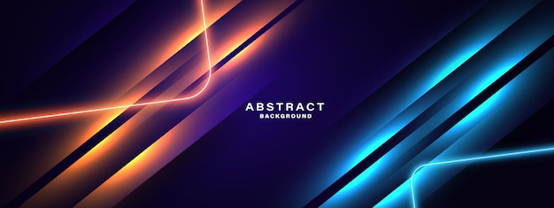 Abstract technology background with glowing neon light