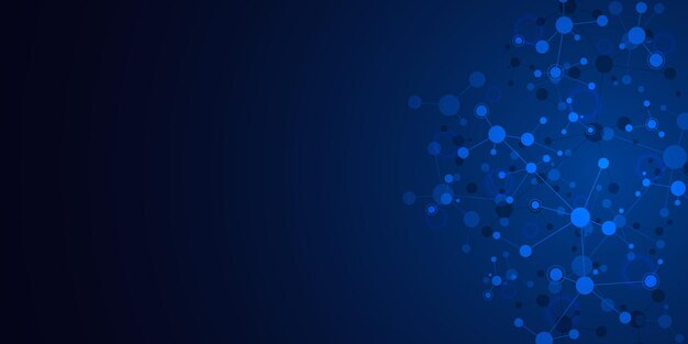 Abstract technology background with molecular structure and genetic engineering
