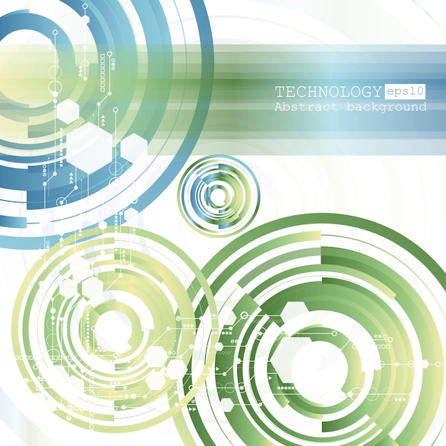 Abstract technology background with various technological elements Vector illustration eps 10