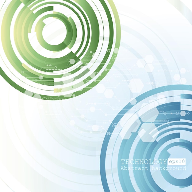 abstract technology background with various technological elements vector illustration eps 10