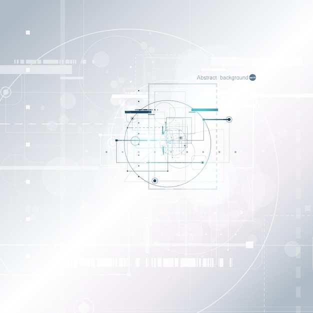 abstract technology background with various technological elements vector illustration