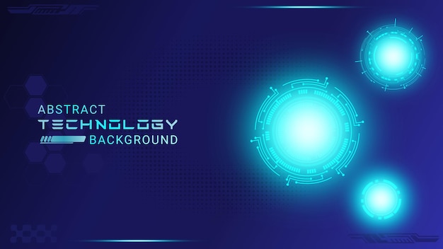 Abstract technology banner gradient blue background concept