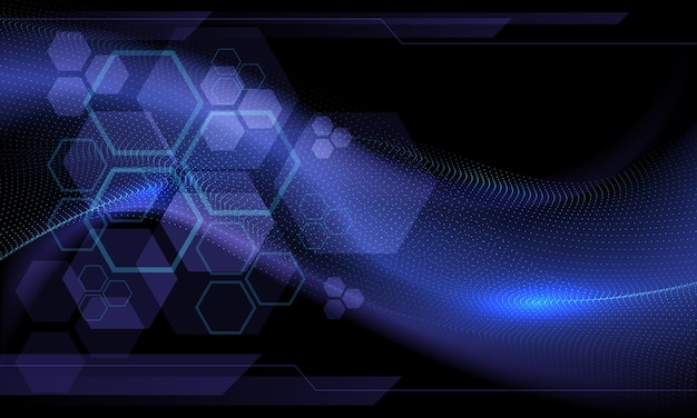 Abstract technology blue geometric futuristic cyber creative design vector background