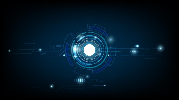 Abstract technology circle digital hi-tech technology design.