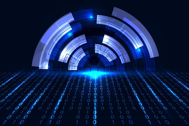 Abstract technology innovation communication concept digital blue design background