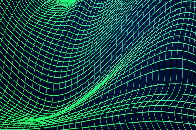 Abstract technology wave of particles Big data visualization