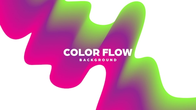 Abstract trendy geometric background with liquid gradient colorful dynamic curve wave modern motion