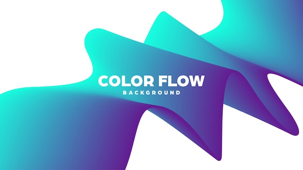 Abstract trendy geometric background with liquid gradient colorful dynamic curve wave modern motion