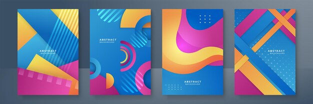 abstract trendy gradient flowing geometric pattern background texture for poster cover design minimal color gradient banner template modern vector wave shape for brochure and social media template