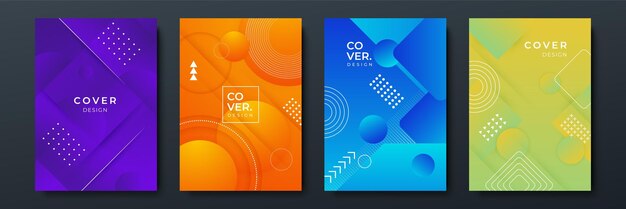 Abstract trendy gradient flowing geometric pattern background texture for poster cover design Minimal color gradient banner template Modern vector wave shape for brochure
